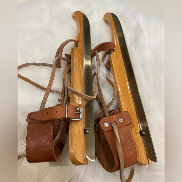 Batavus Friesland Grand Prix Vintage Ice Skates - Metal & Wood w/Leather… - Picture 7 of 12